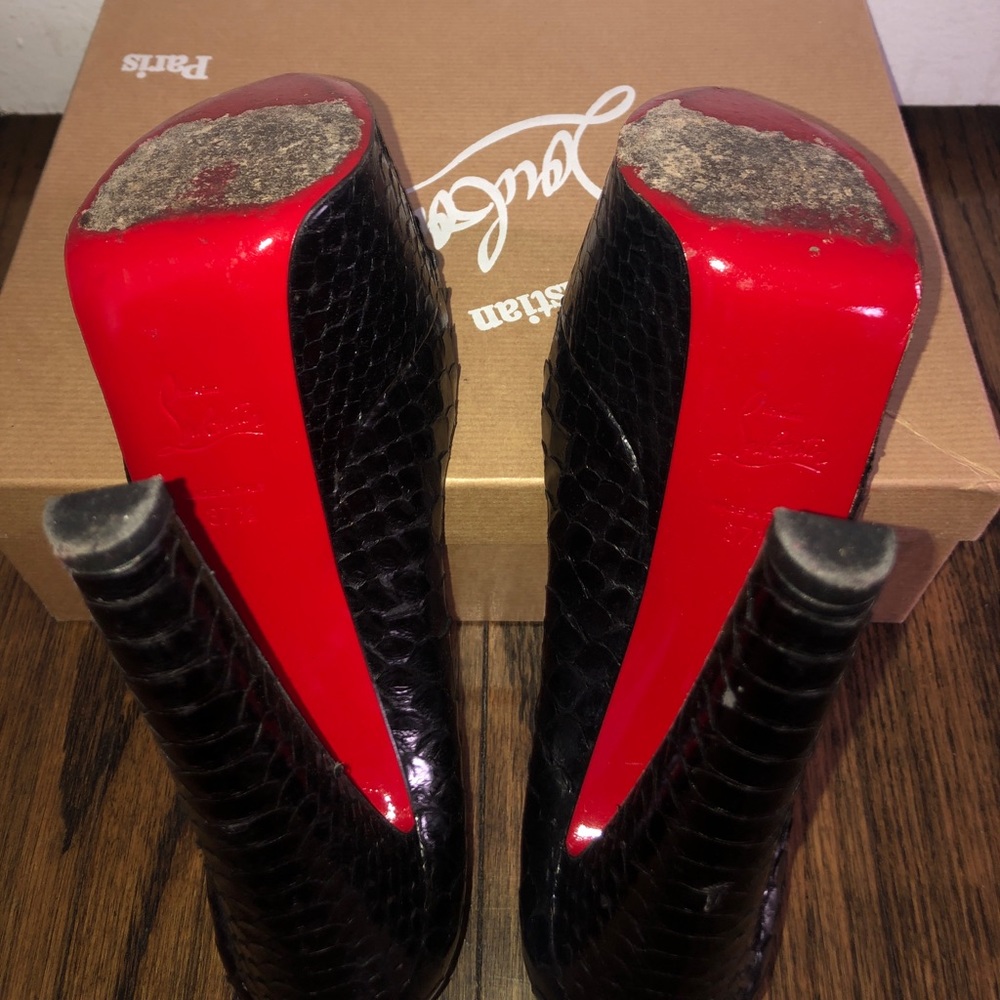 Christian Louboutin Platform Python Heels - image 6